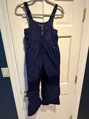 L.L. Bean Navy Kids' Cold Buster Snow Bibs size 6x/7